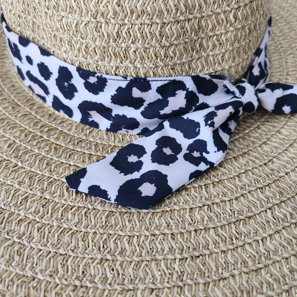 O'Rageous Women's Animal Print Band Sparkle Sun Hat. One Size. New. - Picture 3 of 5